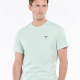 T-shirt droit col rond en coton - Dusty Mint - BARBOUR HOMME