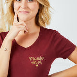 T-shirt Mamie en or - Bordeau - MONSIEUR TSHIRT