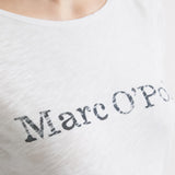 T-shirt logo en coton jersey - Blanc - MARC'O POLO FEMME