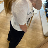 T-shirt logo en coton jersey - Blanc - MARC'O POLO FEMME