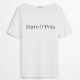 T-shirt logo en coton jersey - Blanc - MARC'O POLO FEMME