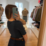 T-shirt logo en coton jersey - Bleu pétrole - MARC'O POLO FEMME