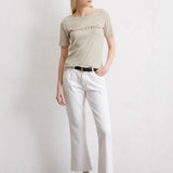 T-shirt logo en coton jersey - Gris pierre - MARC'O POLO FEMME