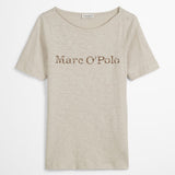 T-shirt logo en coton jersey - Gris pierre - MARC'O POLO FEMME