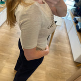 T-shirt logo en coton jersey - Gris pierre - MARC'O POLO FEMME