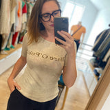 T-shirt logo en coton jersey - Gris pierre - MARC'O POLO FEMME