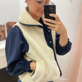 Doudoune sans manches réversible Tammysan - Marine - TBS FEMME