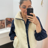 Doudoune sans manches réversible Tammysan - Marine - TBS FEMME