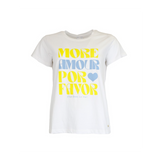 T-shirt imprimé message retro en pur coton Bliss - Blanc - C'EST BEAU LA VIE