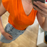 Tee-shirt coulisses - Orange - IKKS WOMEN