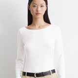 Tee-shirt long - Blanc - MARC O'POLO FEMME