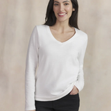 Tee-shirt manches longues Amaralon TBS Arctique en coton porté de face