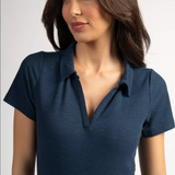 Polo côtelé femme Perlarama - Bleu marine - Sun Valley femme