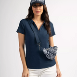 Polo côtelé femme Perlarama - Bleu marine - Sun Valley femme