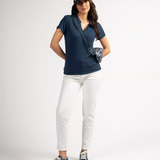 Polo côtelé femme Perlarama - Bleu marine - Sun Valley femme