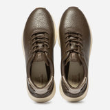 Tennis Femme Confort Cuir Marron Jazzrun - Camo choco + bronze - TBS femme