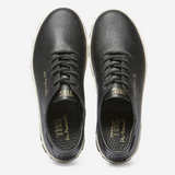 Tennis Jazaru TBS femme noire en cuir embossé vue de dessus et semelle extérieure