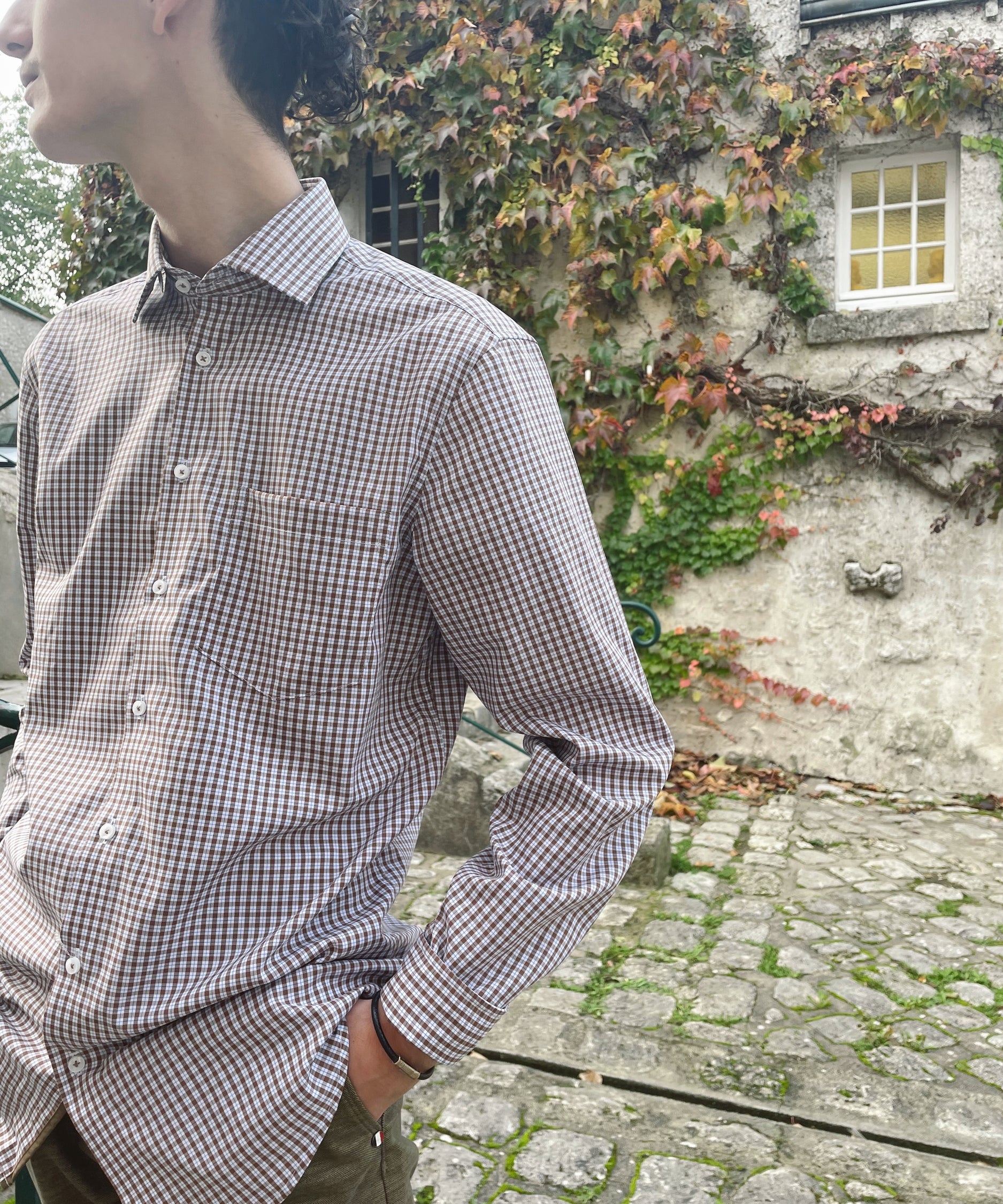 Chemise - carreaux marron - Seidensticker