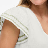 Chemise dentelle à manches longue Vitovan - Birch - VILA