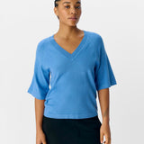 Top à manches mi-long Objthess - Bleu - OBJECT