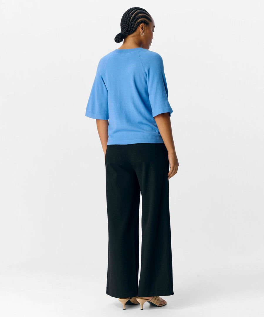 Top à manches mi-long Objthess - Bleu - OBJECT