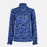 Top Billy imprimé fleuri - Noir/Bleu - FABIENNE CHAPOT