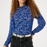 Top Billy imprimé fleuri - Noir/Bleu - FABIENNE CHAPOT