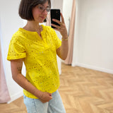 Top broderie anglaise ajourée - Mimosa - LOLA ESPELETA