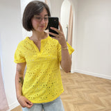 Top broderie anglaise ajourée - Mimosa - LOLA ESPELETA