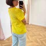Top broderie anglaise ajourée - Mimosa - LOLA ESPELETA