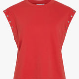 Top droit œillets Eyeletti - Paprika - VILA
