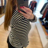 Top marinière broderie coeur - Noir - I.Code