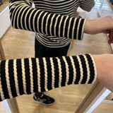 Top marinière broderie coeur - Noir - I.Code