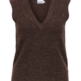 Gilet sans manches OBJDENISI OBJECT marron – vue produit de face