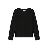 Top manches longues avec encolure en lurex Selton - Noir - GRACE & MILA
