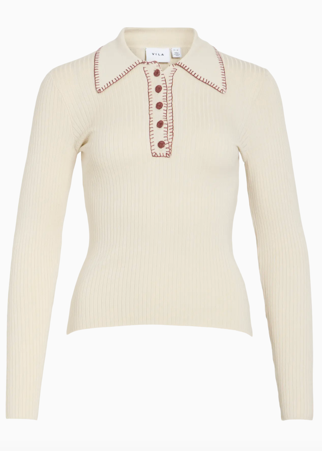 Polo en maille VISAPILY VILA Birch – vue produit de face