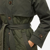 Trench long matelassé avec ceinture Visoftie - Deep depths - VILA