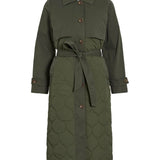 Trench long matelassé avec ceinture Visoftie - Deep depths - VILA