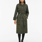 Trench long matelassé avec ceinture Visoftie - Deep depths - VILA