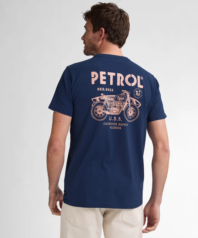 T-shirt à imprimé dorsal Bayfrontstone - Petrol Blue - PETROL INDUSTRIES HOMME