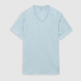 T-shirt l'essentiel coton bio col V - Bleu gris - IKKS Men