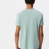 T-shirt l'essentiel coton bio col V - Bleu gris - IKKS Men