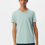 T-shirt l'essentiel coton bio col V - Bleu gris - IKKS Men
