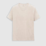 T-shirt l'essentiel coton bio col V - Lin - IKKS Men