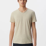 T-shirt l'essentiel coton bio col V - Lin - IKKS Men