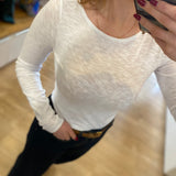 Tee-shirt long - Blanc - MARC O'POLO FEMME