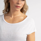 T-shirt uni femme Pikin - Ecru - Sun Valley femme
