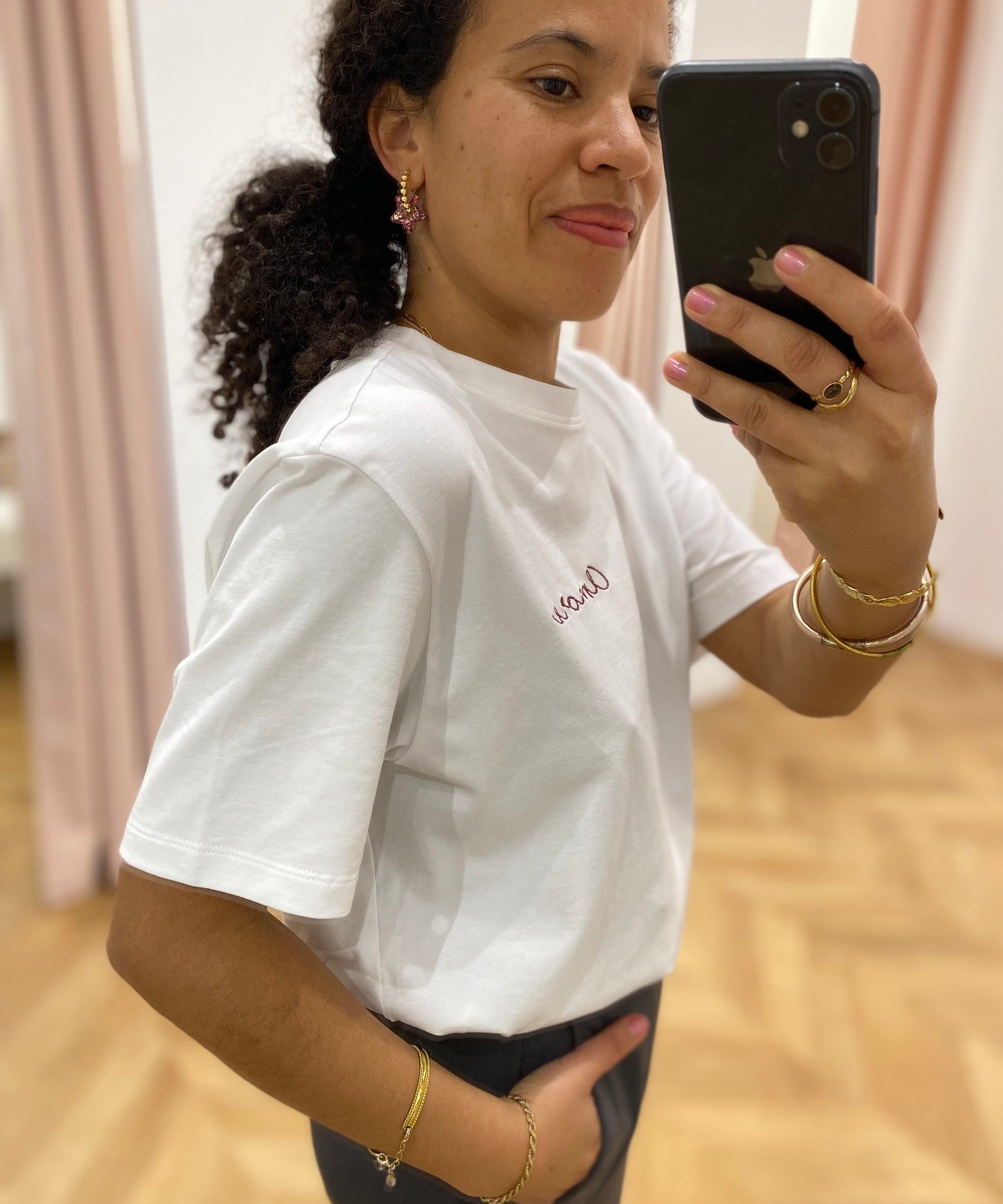 T-shirt encolure ronde Vinora - Bright White - VILA