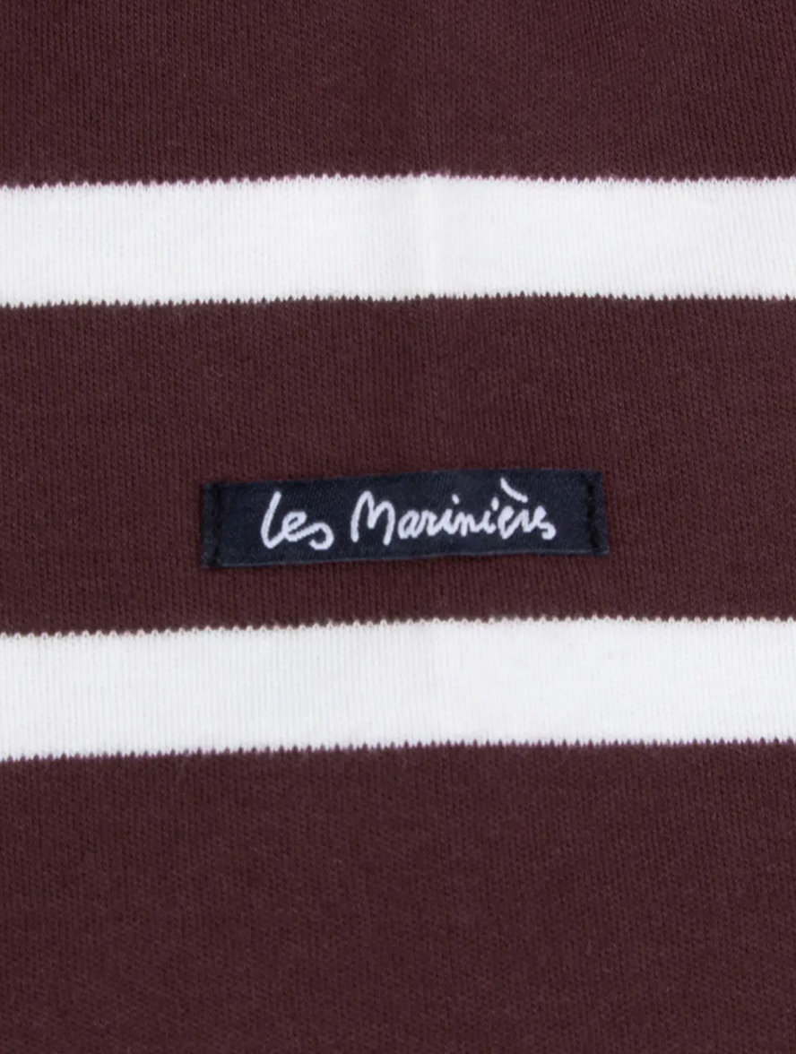 Marinière YANNATEE TBS brun et écru – détail étiquette Les Marinières