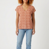 T-shirt imprimé Rocchi - Argile rouge - SUN VALLEY FEMME